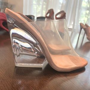 Steve Madden Acrylic Wedge Sandals